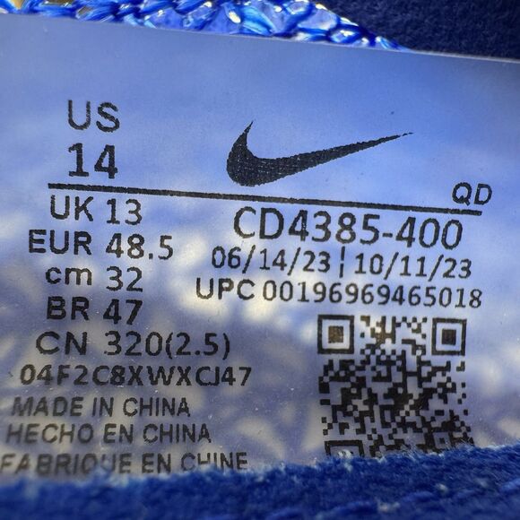 Nike Air Zoom Victory Track & Field Distance Spikes Blue CD4385-400 Mens Size 14 - Picture 8 of 9